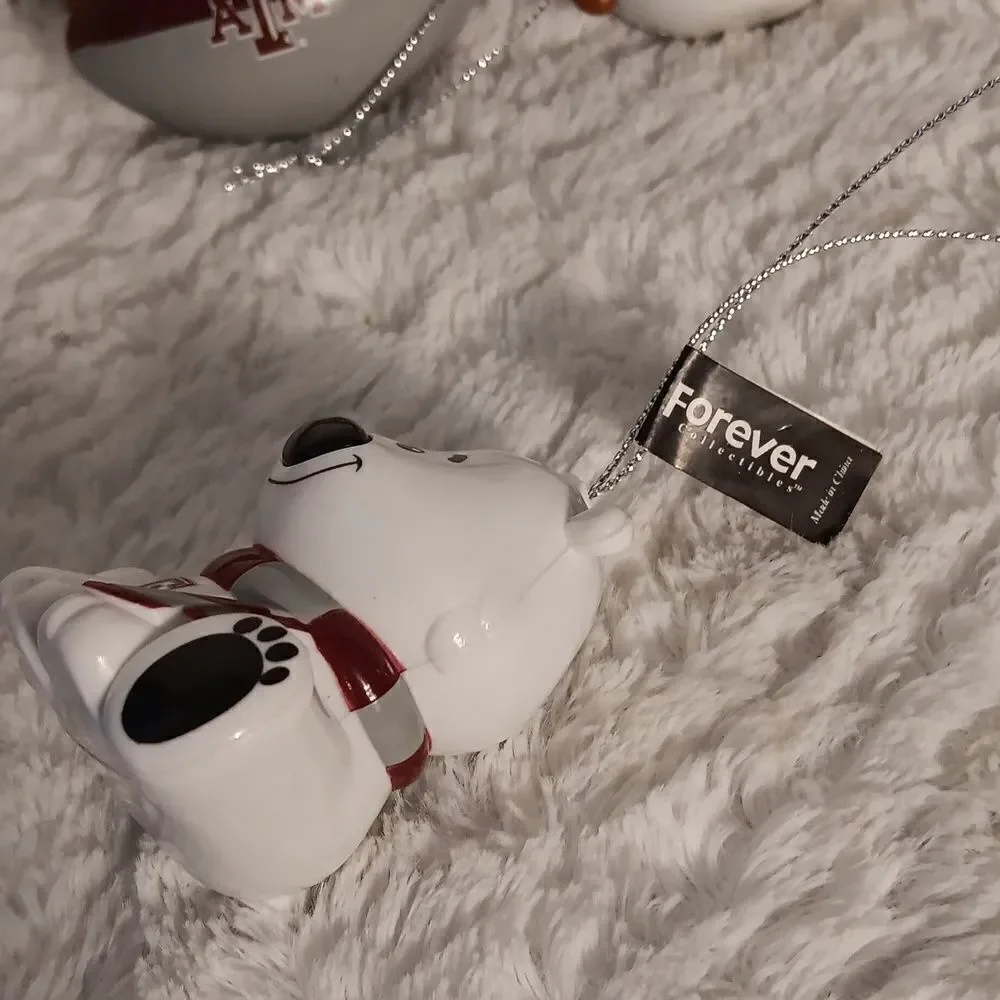 Three Texas A&M Christmas Ornaments